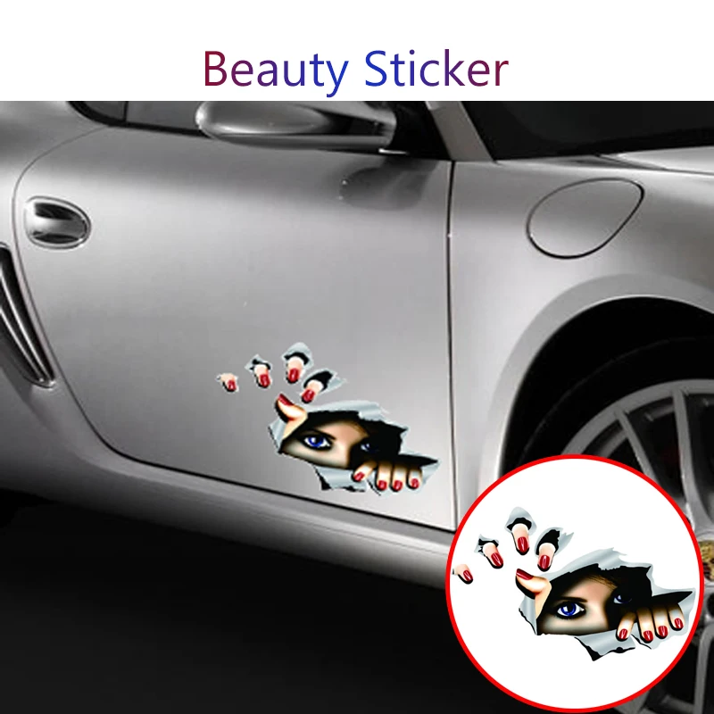 ZD Auto Car-styling 3D Eyes Stickers Dla Mercedes W203 W204 BMW E39 E36 E90 F30 F10 Volvo XC60 XC90 Alfa Romeo Audi A6 c5 c6