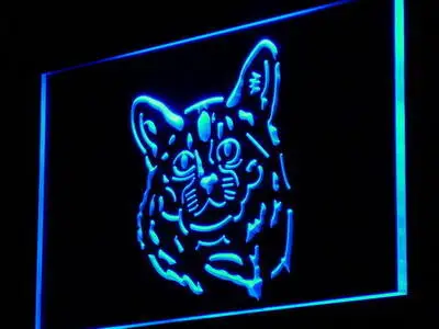 i983 Somali Cat Pet Shop Display Decor New Light Signs On/Off Switch 20+ Colors 5 Sizes