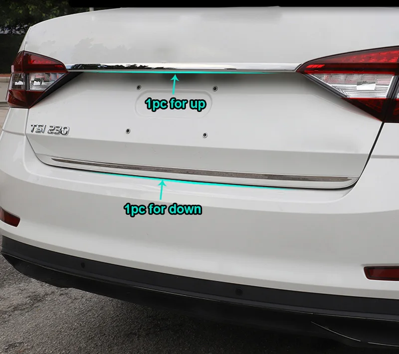 

1pc For Skoda Octavia 2018 Trunk Tailgate Decorative Strip Stainless Steel