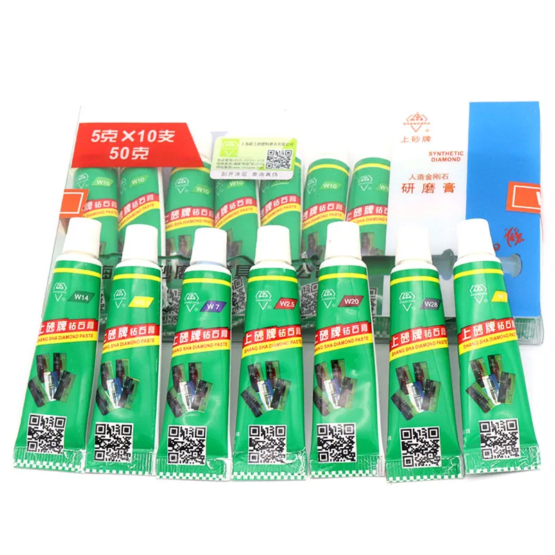 High Quality 12pcs W0.5-W40 Diamond Abrasive Grinding Polishing Paste Needle Tube Lapping Compound Metal Jade Amber Buffing Tool