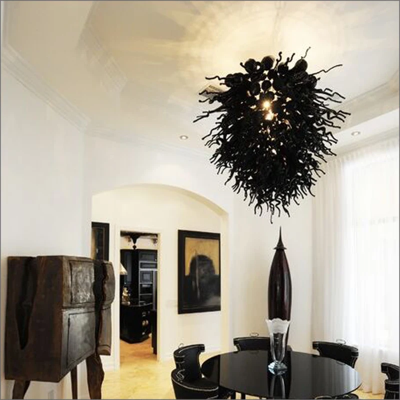 

Bright Colorful Modern Pendant Lamps Hand Blown Glass Art Chandelier Lighting Restaurant Hotel Lights