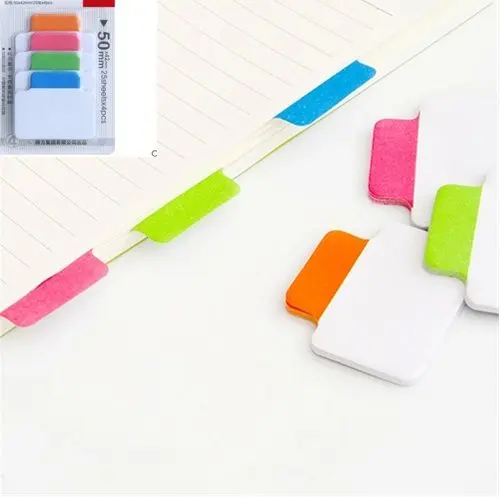 Catatan Informasi Tab Index Label Stiker, 2 Inches x 1-3/4 Inci, 25 Lembar x 16 Bantalan