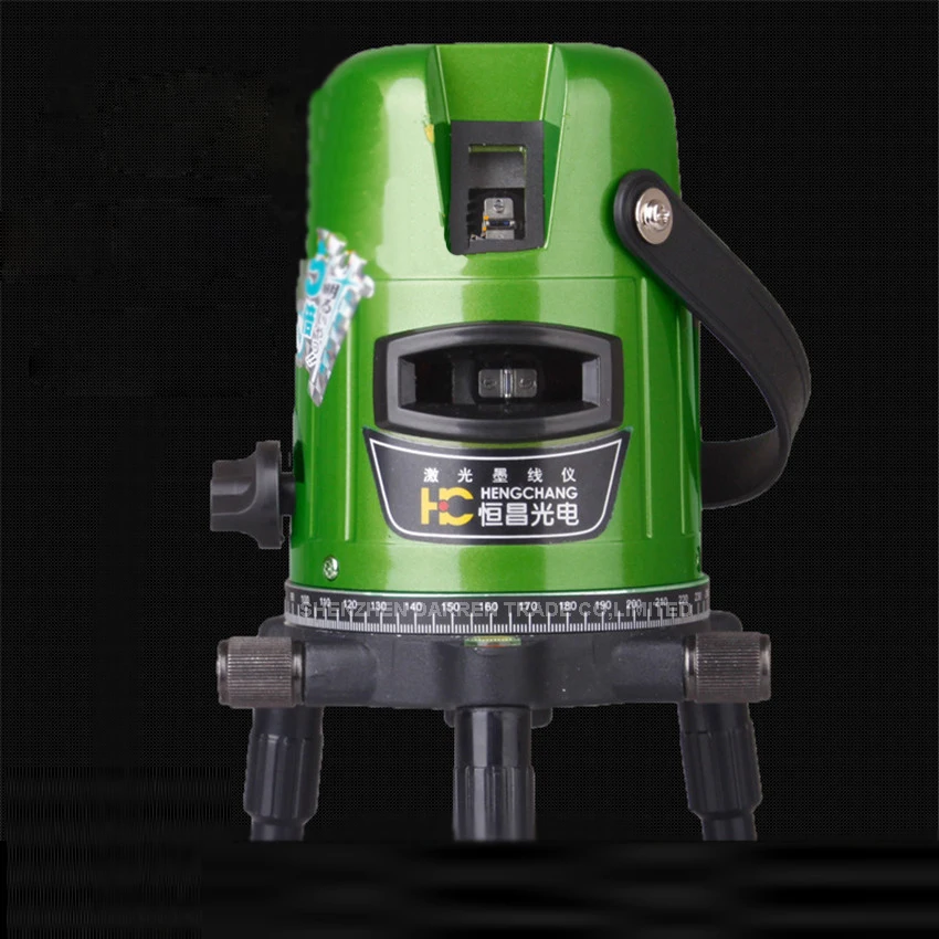 Láser verde cruzado autonivelante con función de 360 grados, 2 líneas, CA, CC, Detector eléctrico de doble propósito, 1 unidad