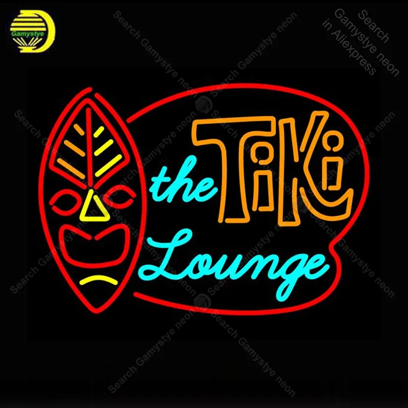 Neon Sign for Tiki Store the lounge Neon Bulbs handcraft Beer bar sign glass neon signboard Decorate Hotel restaurant advertise