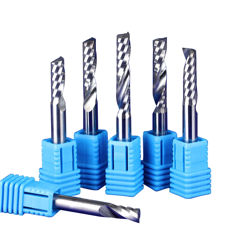 

5Pcs SHANK 6mm CEL 28mm One Flute End Mill Cutter Spiral Bit CNC Router Tool MDF carving frezer 1LX628