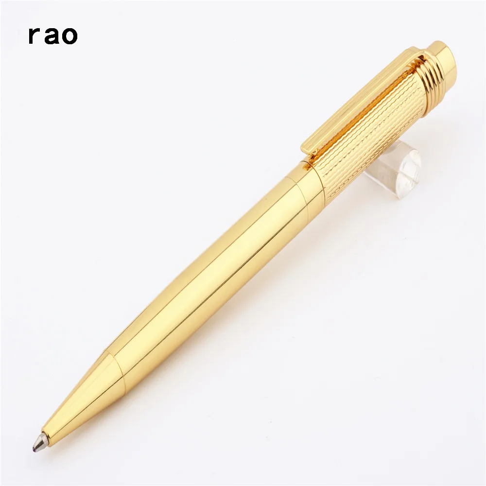 Luxury quality Blue ink pen 855 Golden Business office Medium nib Ballpoint Pen New