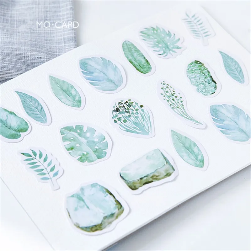 45 PCS/box New Mint Diary Paper Lable Stickers Crafts And Scrapbooking Decorative Lifelog Sticker DIY Lovely Stationery