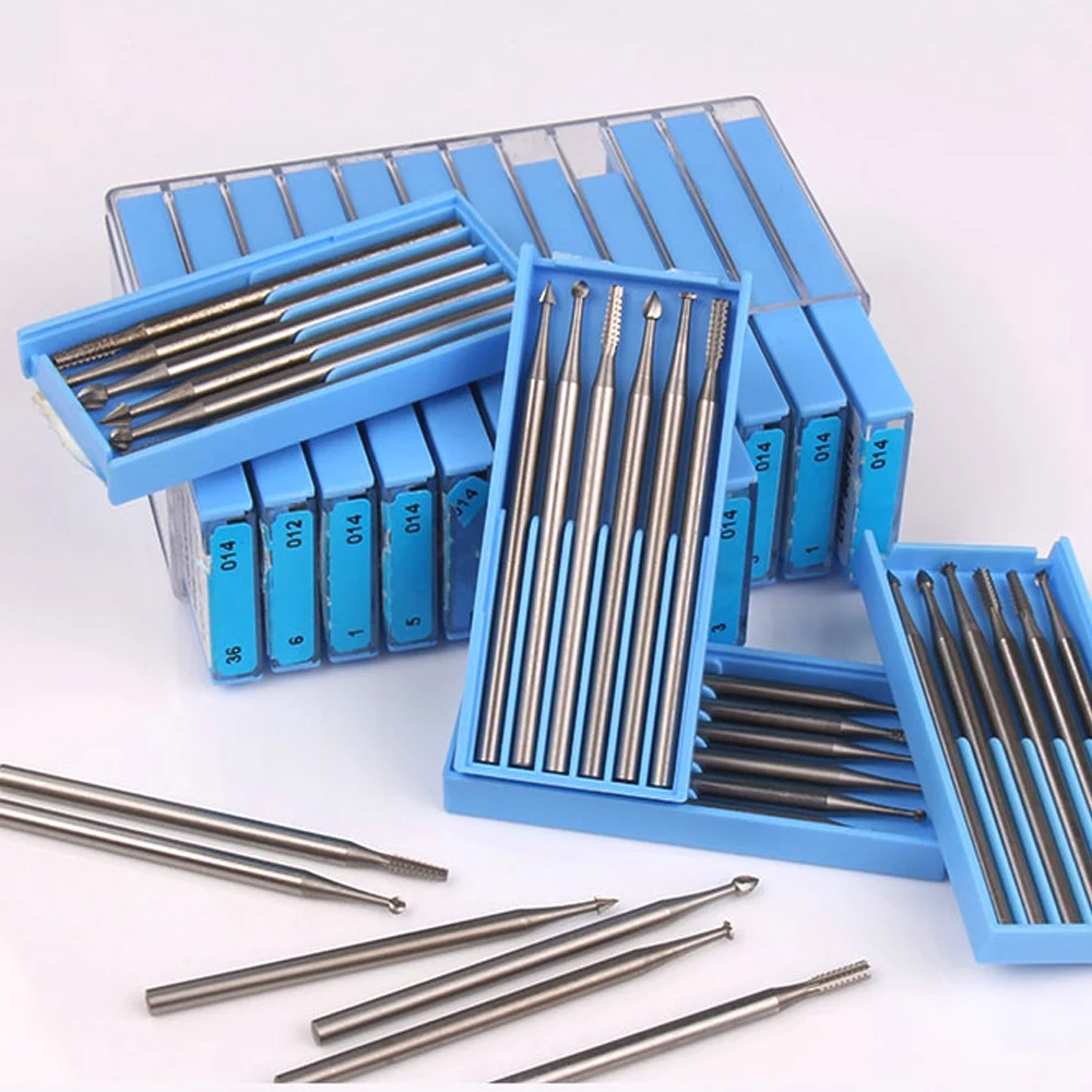 6pcs/lot,Miniature carving cutter kit for dental,jade,jewelry,Wood carvings, bones, olive pits,Shank diameter: 2.35mm.