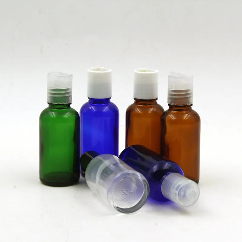 10/30PCS 30ml Glass Lotion hair bath essential oil  Bottles Refillable Bottles Cosmetic  Bottles Sample Bottles