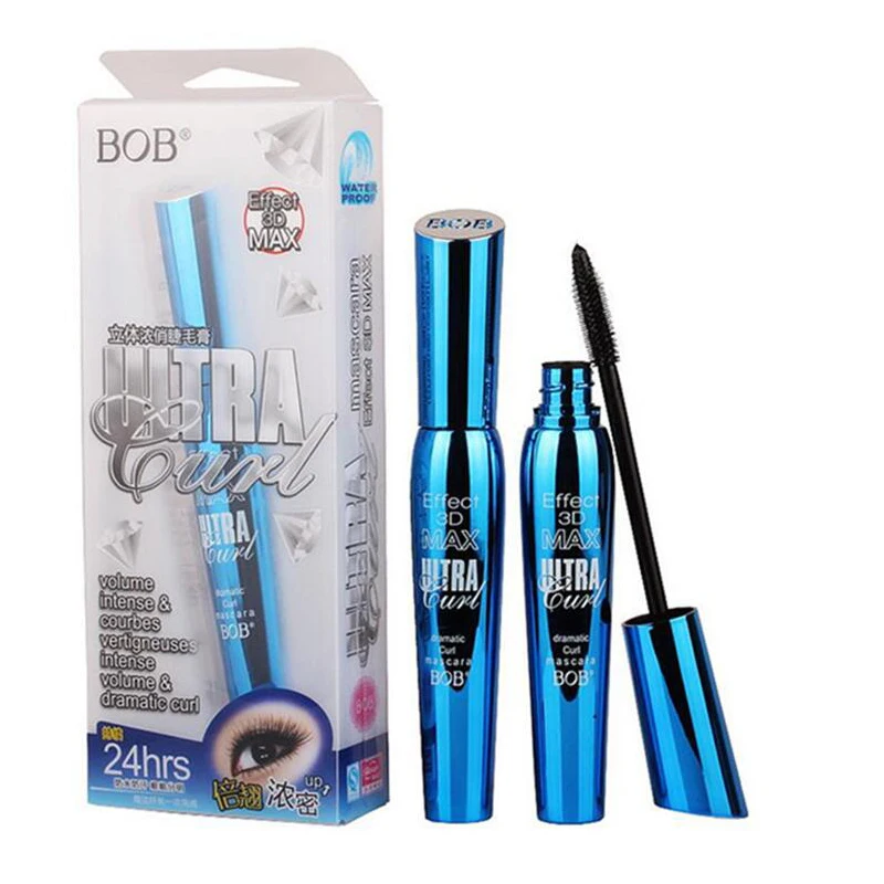 3D Fiber Lashes Rimel Mascara Makeup ink Gel Natural Fibers Long-lasting Waterproof Eyelash Lengthening Thick Curling BoB Brand