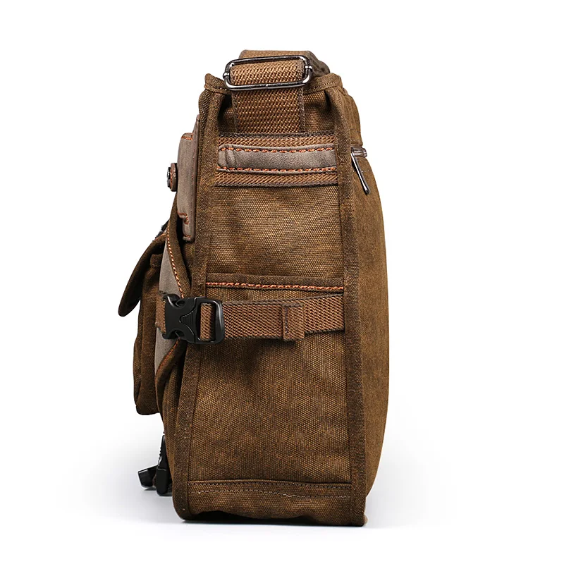 shou Ruil Retro Canvas Shoulder Bags Multifunction Man Leisure Tooling Messenger Package Vintage Handbag European American Style