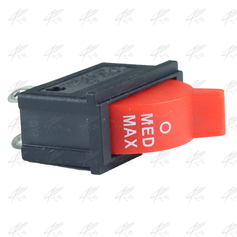 3ポジションコントロールスイッチ,2個,10a,250v,黒と赤,コントロールボタン,ヘアドライヤー用3ピン,KCD16-103