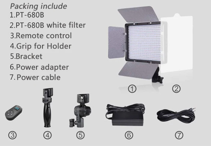 Bi-Color 680B/680s LED 3200k-5500k Color Temperature Adjustable 680 LEDs Video Light Photographic Lighting As YONGNNUO YN-600L