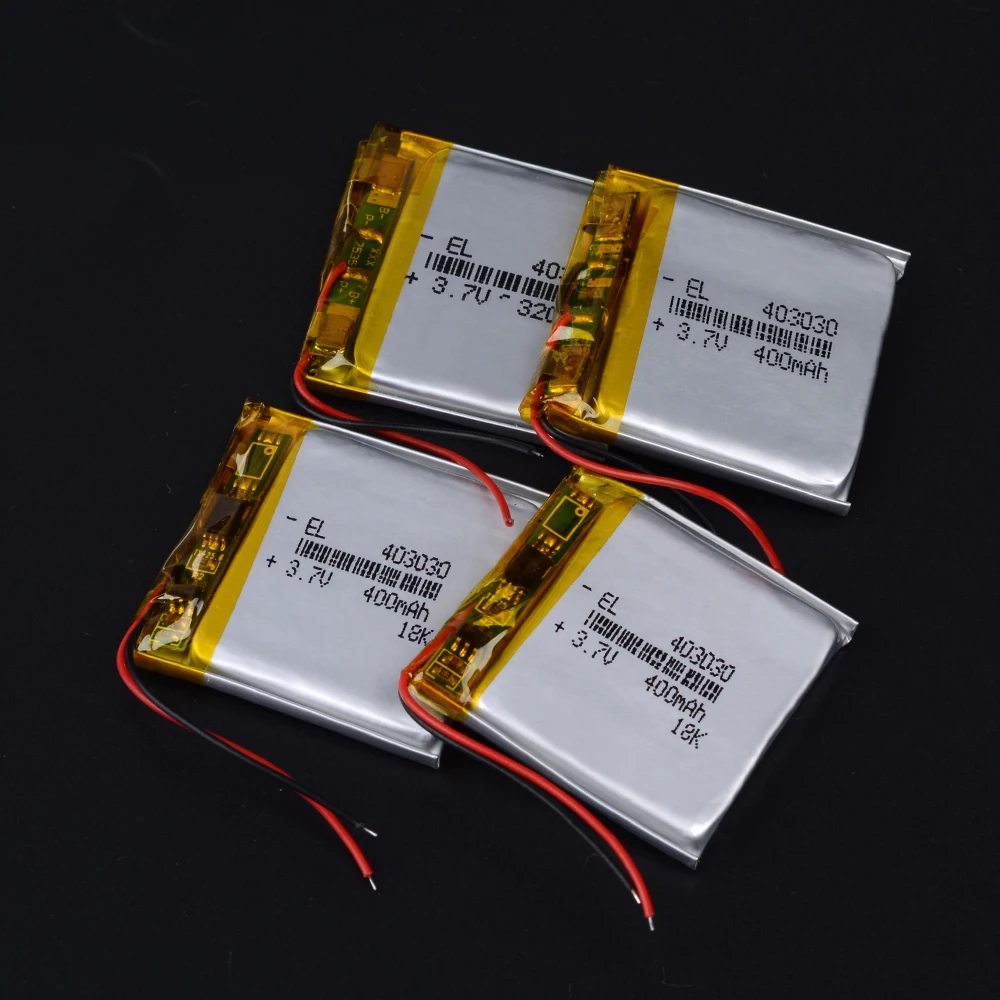 3 pçs/lote 3.7 V 400 mAh 403030 células Li-Po Bateria de iões de lítio Recarregável de Polímero de Lítio Para celular bluetooth mp3 MP4 MP5 GPS PSP