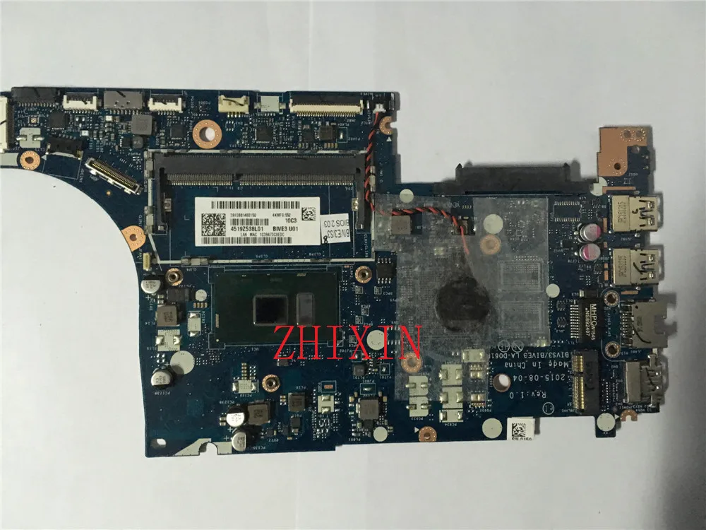 yourui BIVS3 BIVE3 LA-D061P Laptop motherboard For lenovo E31-80 SR2EZ I7-6500U GeForce 940M Mainboard integrated WORKS