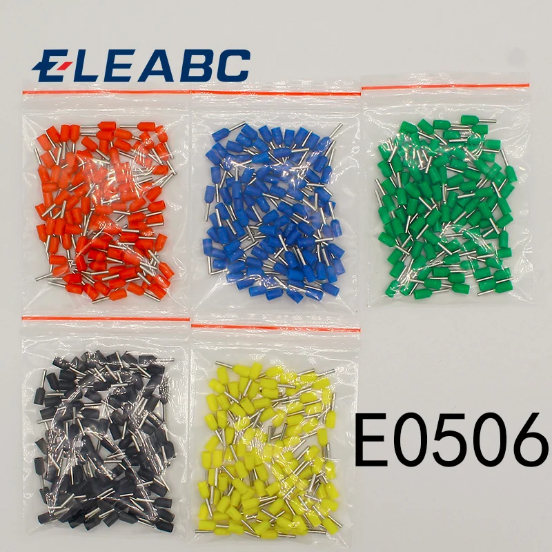 E0506 Tube insulating Insulated terminals 0.5MM2 Cable Wire Connector 100PCS/Pack Insulating Crimp Terminal Connector E-