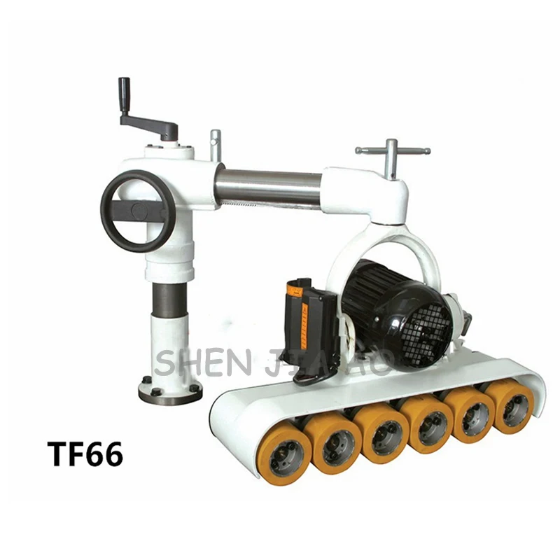 220/380V 375W 1 قطعة الأخشاب حبال حلقة المغذية المواد آلة TF66 الخشب المغذية 6 عجلات 6 سرعة الخشب تغذية آلة