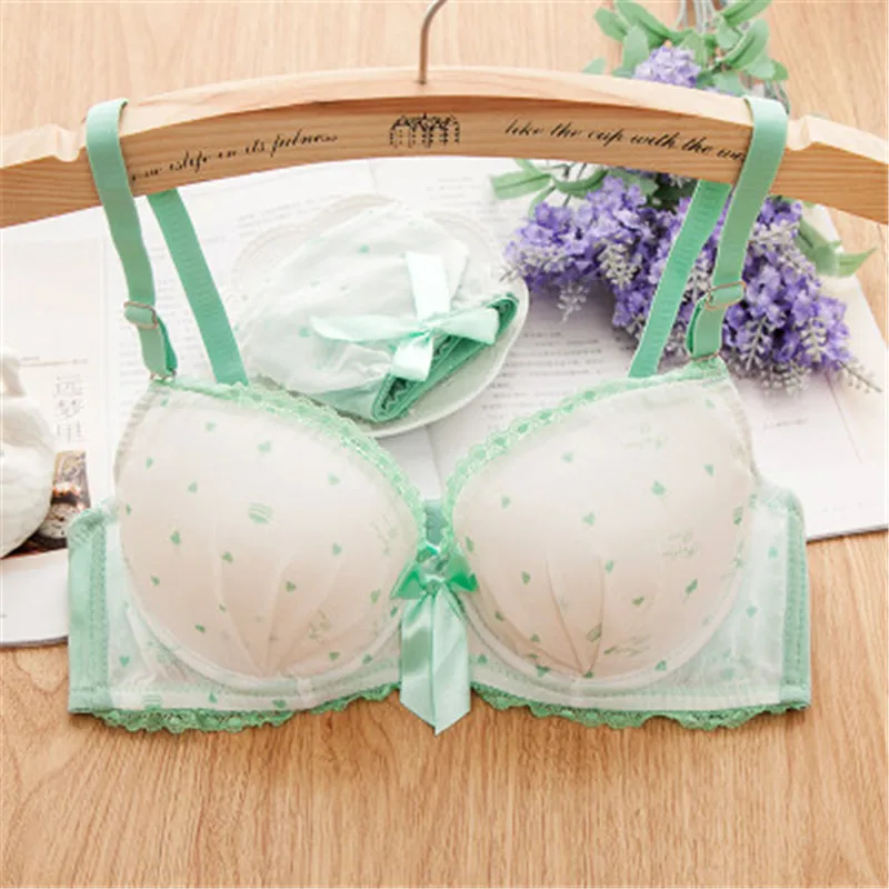 Fashion Lovely Teenage Girl Underwear wired Young Girls Training Bra Lace Bra for Kids Little Girls Small Bra