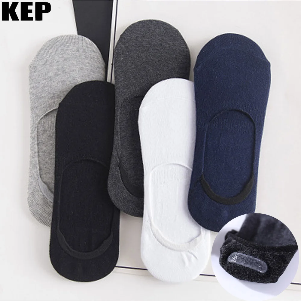 

2Pair/lot Men Socks Business Casual Cotton Slippers Summer Solid Color High End Socks Boat Non-Slip Invisible Breathable Socks