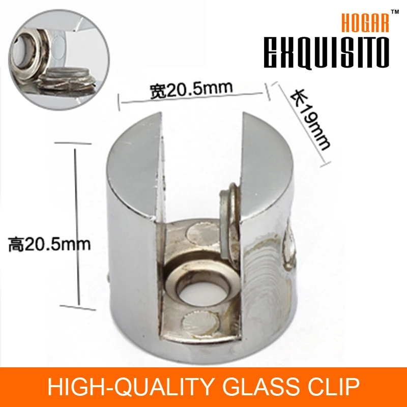 Seiko Quality Home Hardware Fitting Glass F Clamp Fixed Folder Bracket Card Clip Glass - Plate