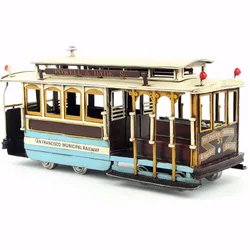 Antique handicraft San Francisco tram model decoration home furnishings crafts for home/pub/cafe decoration or birthday gift