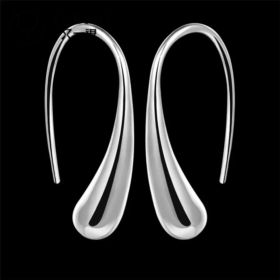 925 sterling silver drop earrings for women silver wedding jewelry waterdrop shape dangle earrings for girl