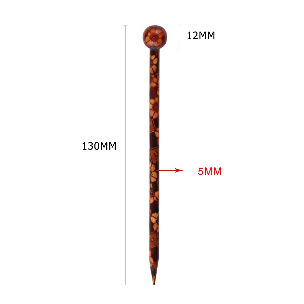 6 Pieces 13cm Fashion Chinese Style Women Hairpins Printed Wooden Hair Sticks Hairwear Hair Sticks Beauty Hair Pins Accessories