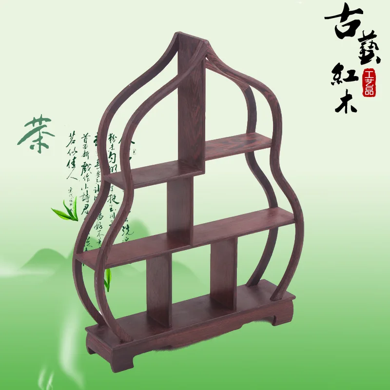 Upscale wenge wood gourd-shaped shelf Shelf small Shelf swing rack wholesale jewelry