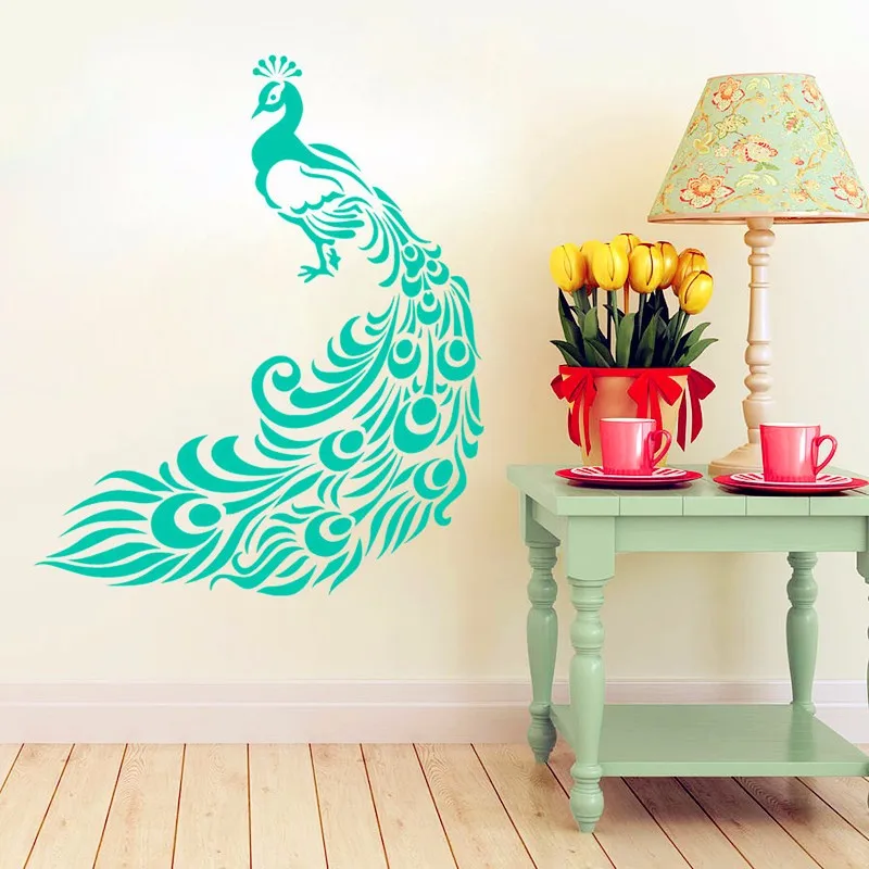 Beautiful Peacock Wall Stickers Home Decor - Decorative Adapt Various Scenes Wall Stickers For Kids Rooms Living Room Wall Art