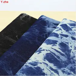 Dobry 130*50cm 1pc Tie barwione Denim bawełna/tkanina Spandex podszewka z tkaniny Denim materiał do szycia Diy patchworkowe dżinsy odzież