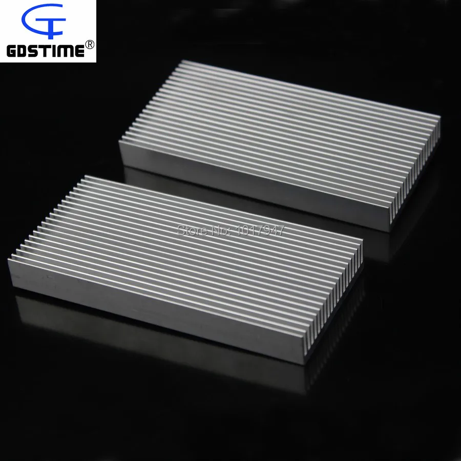 10PCS lot Gdstime Silver Tone Aluminum Radiator Heat Sink 100mm x 48mm x 11mm