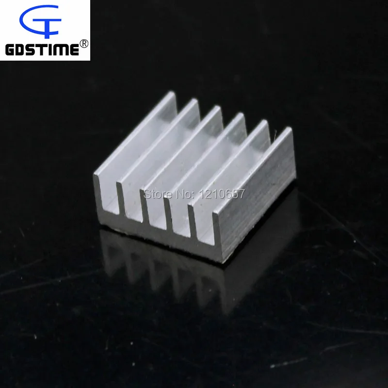 

500pcs Aluminum Adhesive Radiator Heatsink Cooling Kit For IC LED Power 15x15x6.5mm