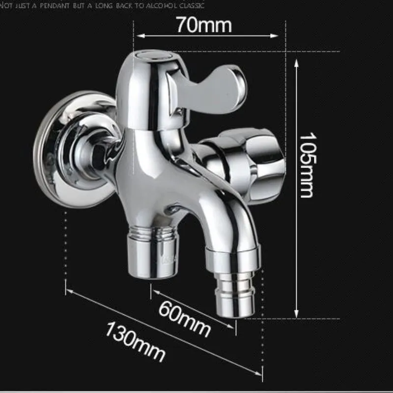 Chrome double use Brass Garden Faucet Brief bib cocks faucet washing machine faucet copper out door faucet