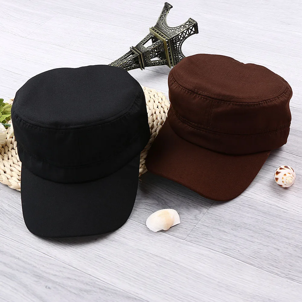 New Fashion Vintage  Hat Unisex Classic Plain Cap Cadet Patrol Cap Adjustable Best Cadet Classic Style Hat