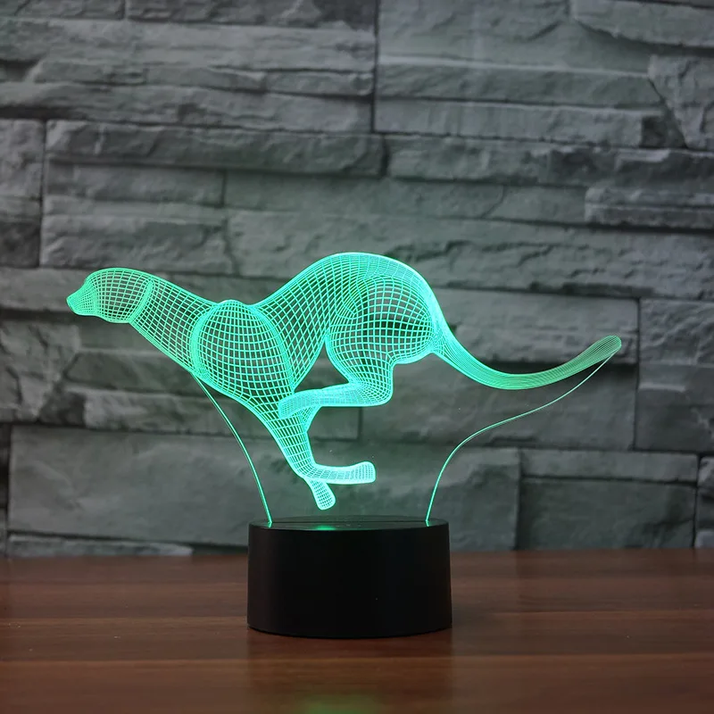 Kangaroo Acrylic USB 3d Desk Lamp Gift Electronic Products Creative Decorative Table Lamps For Living Room 7 color change