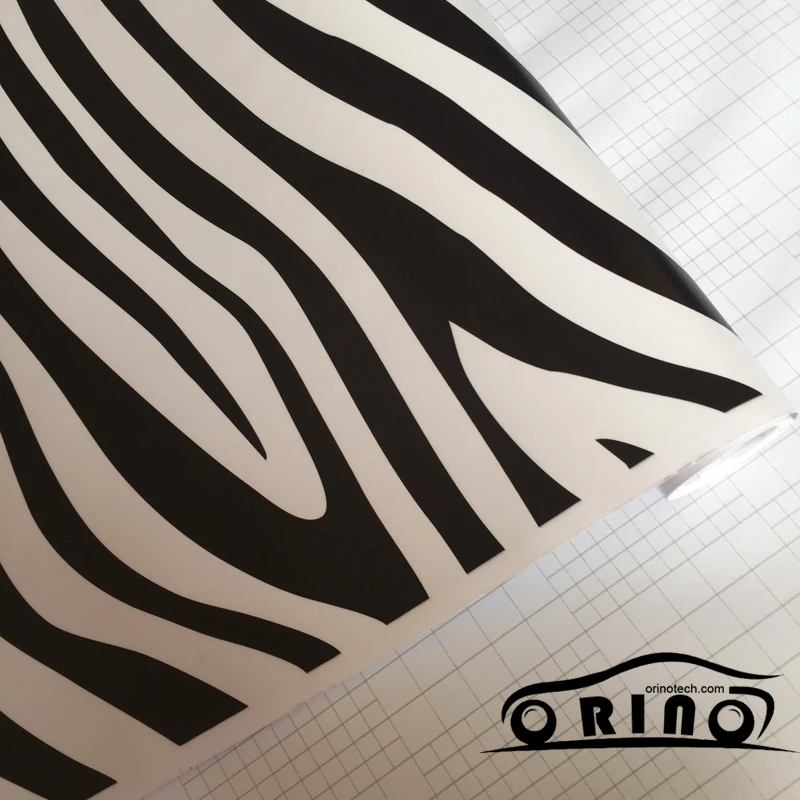 10/20/30/40/50x152cm zebra filme de vinil etiqueta do carro decalque pvc adesivo preto branco camuflagem filme de vinil moto carro envoltório folhas