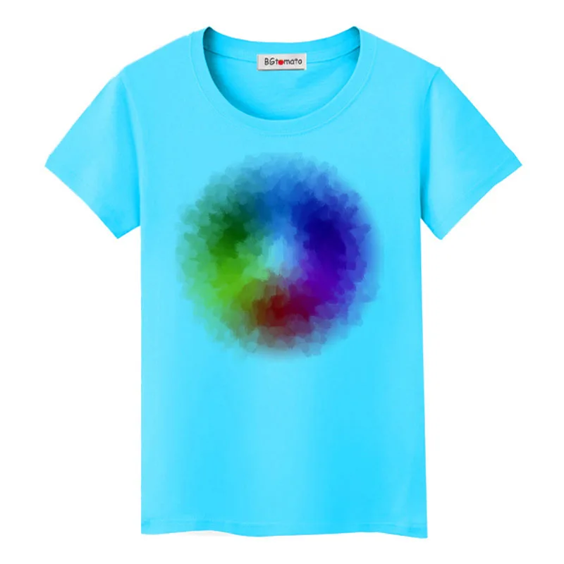 

BGtomato Hot sale colorful circle beautiful tshirt brand new summer cool t-shirt women comfortable casual top tees