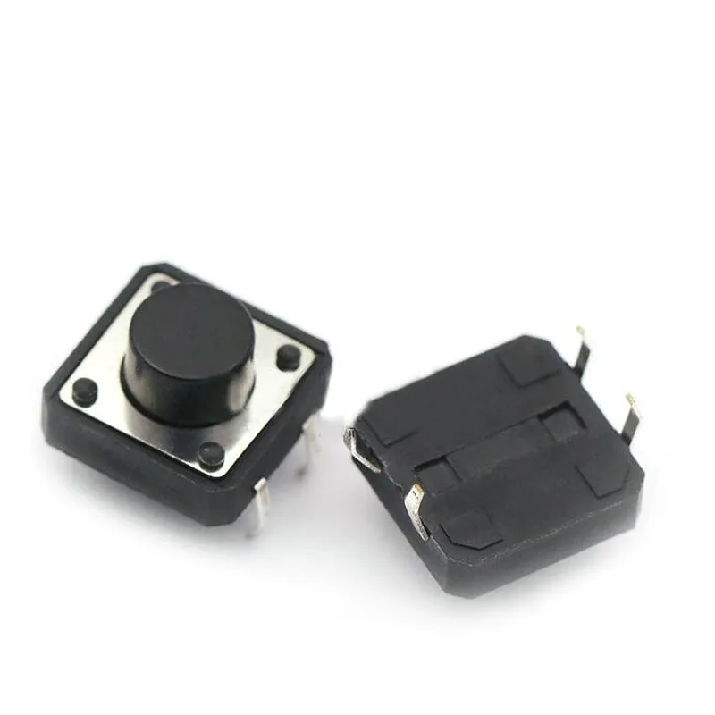 50pcs 12*12*7mm Micro Switch Patching Light Touch Switches Mini Push Button Wholesale