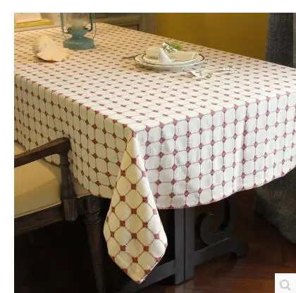 2017 New Blending Linen Thick Table Cloth Plaid Pattern Tableware For Kitchen Dining Table Decor Home Textile Toalha De Mesa