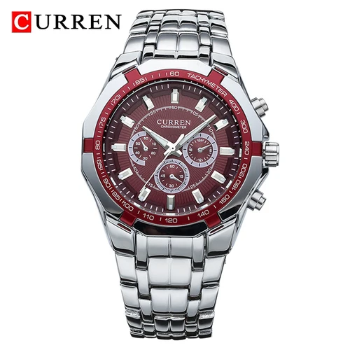 Imagen 2 del producto Relojes CURREN deportivos militares de marca de lujo para hombre, reloj de cuarzo de acero completo, reloj de negocios resistente al agua para hombre, reloj masculino