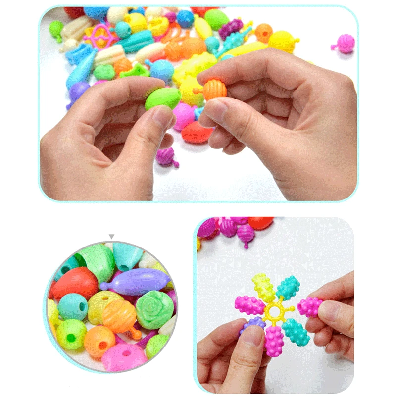 400pcs 100pcs Pop Beads Children jewelry Amblyopia Candy Colors DIY Wear Bead Bracelet Kids Toys Personalized Arts And Crafts