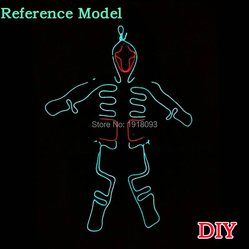 

Glowing Dance Performance Favor Fashion EL Suit LED Clothes Luminous Costumes Glowing Lights