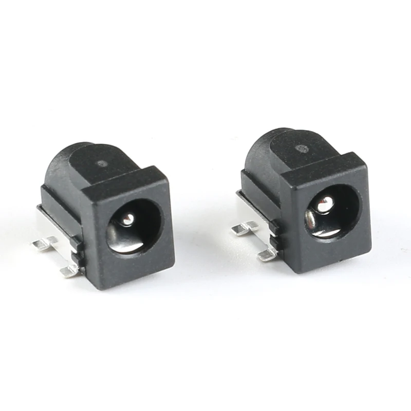 10Pcs SMD DC-005 DC-050 DC Power Jack Socket Connector DC005 5.5*2.1mm 5.5*2.5mm 2.1 / 2.5 socket Round the needle Black copper