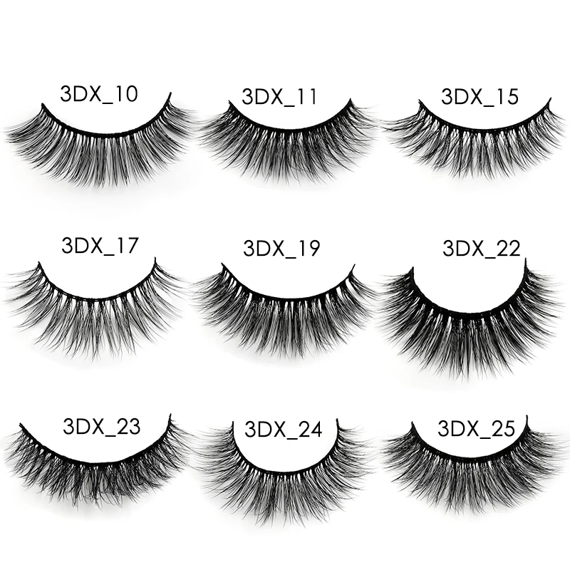 3 쌍 20 스타일 3D 가짜 밍크 머리, 부드러운 인조 속눈썹, 솜털 묶은 두꺼운 속눈썹, 수제 부드러운 눈 메이크업 확장 도구