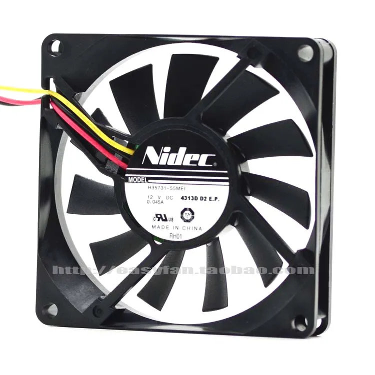 

NEW NIDEC 8015 8cm Ultra-thin silence ATX 2lines H35731-55MEI cooling fan