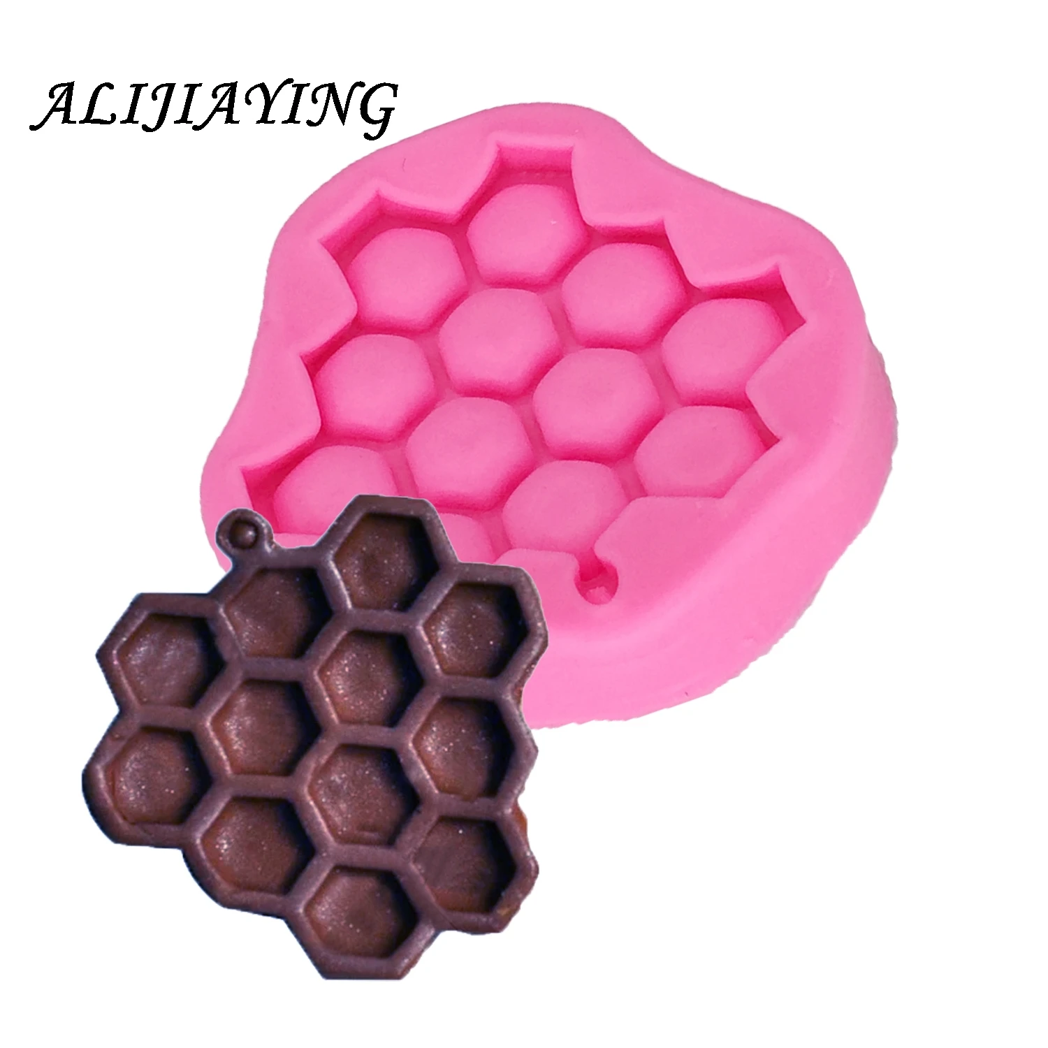 1Pcs Honeycomb shape Silicone Fondant Molds bee Cake Decorating Tools Sugar cake decorating supply dessert tool D1279