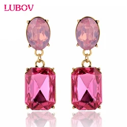 Multicolor Square Candy Drop Earrings Pendant Fashion Jewelry for Women 2018 New Fashion Party Wedding Engagement Earrings