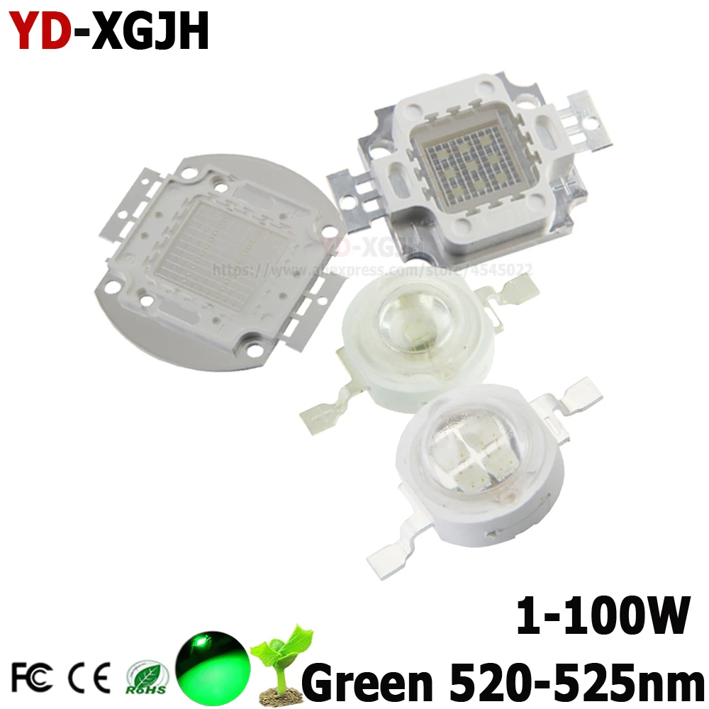 

High Power LED COB Lamp SMD Bulbs Chip Green 520nm 1W 3W 5W 10W 20W 30W 50W 100W Stage lighting for entertainment decoration