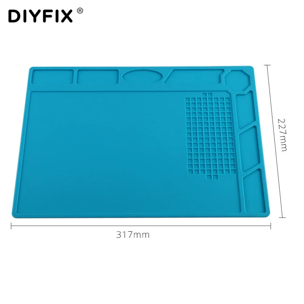 Diyfix esteira de silicone para isolamento térmico, plataforma de manutenção para bga, estação de reparo de solda com posição em parafuso