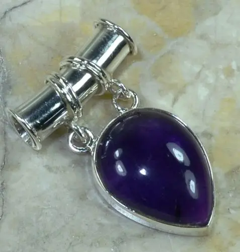 

Hand make Genuine Amethyst Pendant 100% Solid 925 Sterling Silver Jewelry, 32MM ,7.3G